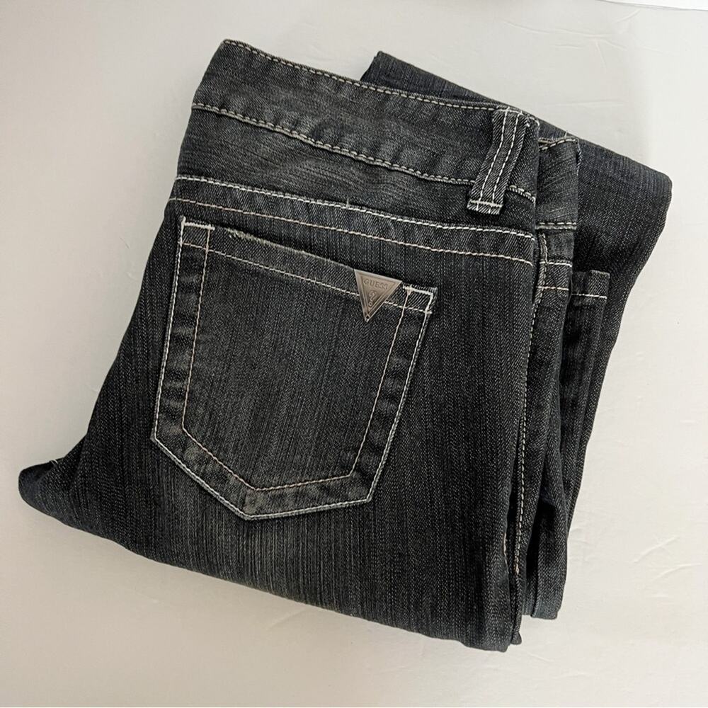 Guess Pismo Straight Leg Jeans Black Women’s Size 28 Low Rise Denim Classic Fit